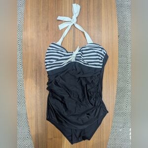 Tempt Me Black Nautical Swimsuit